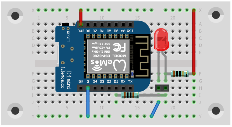 Wemos D1 ATX wiring test